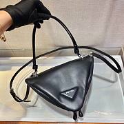 Prada Black Triangular Padded Nappa Leather Crossbag - 6