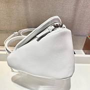 Prada White Triangular Padded Nappa Leather Crossbag - 5