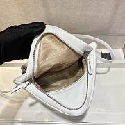 Prada White Triangular Padded Nappa Leather Crossbag - 4