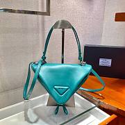 Prada Blue Triangular Padded Nappa Leather Crossbag - 1