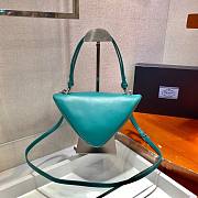 Prada Blue Triangular Padded Nappa Leather Crossbag - 4