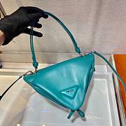 Prada Blue Triangular Padded Nappa Leather Crossbag - 3