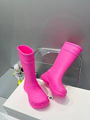 Balenciaga Hot Pink Crocs Boots - 2