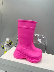 Balenciaga Hot Pink Crocs Boots - 6