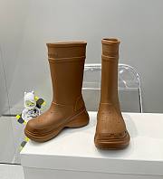 Balenciaga Brown Crocs Boots - 1