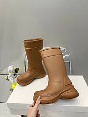 Balenciaga Brown Crocs Boots - 5