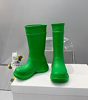 Balenciaga Green Crocs Boots - 1