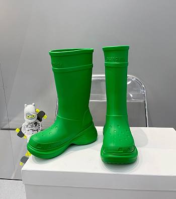 Balenciaga Green Crocs Boots