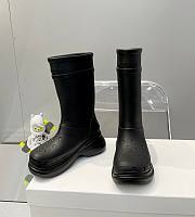 Balenciaga Black Crocs High Boots - 1