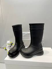 Balenciaga Black Crocs High Boots - 5