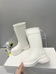 Balenciaga White Crocs High Boots - 4