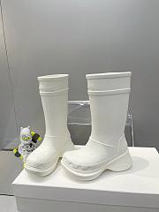 Balenciaga White Crocs High Boots - 5