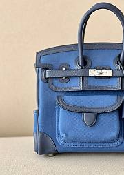 Hermes Cargo Birkin 25 Navy Swift Bag - 4