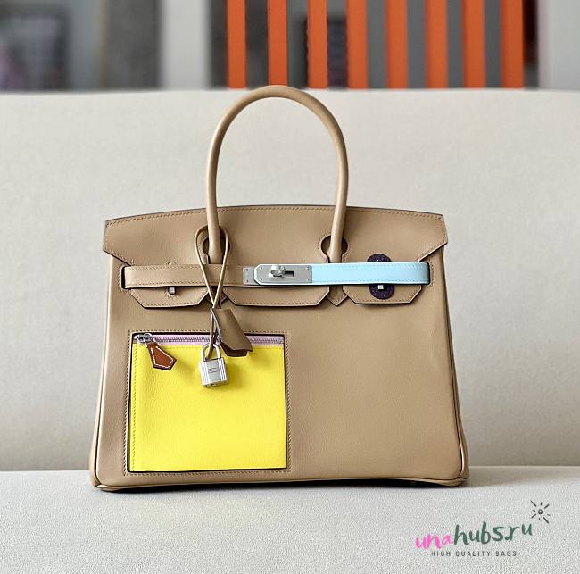 Hermes Birkin Swift Yellow Pocket 30 Bag - 1