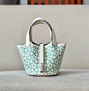 Hermes Picotin Lock 14 Lucky Daisy Green Bag - 1