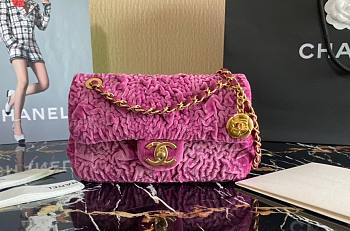 Chanel 21A Jewel Chain Pink Velvet Bag