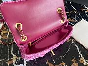 Chanel 21A Jewel Chain Pink Velvet Bag - 6