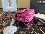 Chanel 21A Jewel Chain Pink Velvet Bag - 5