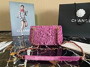 Chanel 21A Jewel Chain Pink Velvet Bag - 3