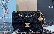 Chanel 21A Jewel Chain Black Velvet Bag - 1