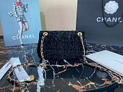 Chanel 21A Jewel Chain Black Velvet Bag - 5