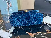 Chanel 21A Jewel Chain Blue Velvet Bag - 3