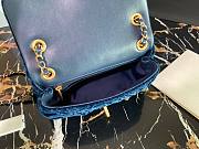 Chanel 21A Jewel Chain Blue Velvet Bag - 4