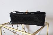 Chanel 22k Patent Calfskin & Gold-Tone Metal Black Bag - 5