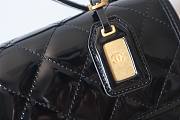 Chanel 22k Patent Calfskin & Gold-Tone Metal Black Bag - 2