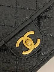 Chanel 22k Calfskin & Gold-Tone Metal Black Bag - 5