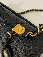 Chanel 22k Calfskin & Gold-Tone Metal Black Bag - 3