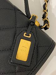 Chanel 22k Calfskin & Gold-Tone Metal Black Bag - 2