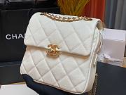 Chanel white caflskin leather backpack - 2