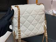 Chanel white caflskin leather backpack - 5