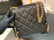 Chanel black caflskin leather backpack - 6