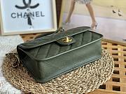 Chanel 22k Calfskin & Gold-Tone Metal Green Bag - 5