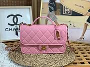 Chanel 22k Calfskin & Gold-Tone Metal Pink Bag - 1