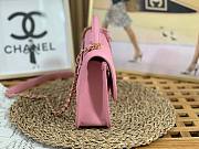 Chanel 22k Calfskin & Gold-Tone Metal Pink Bag - 6