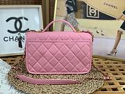 Chanel 22k Calfskin & Gold-Tone Metal Pink Bag - 2