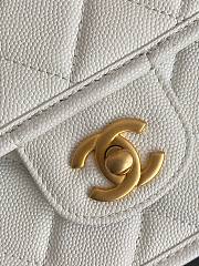 Chanel 22k Calfskin & Gold-Tone Metal White Mini Bag - 6