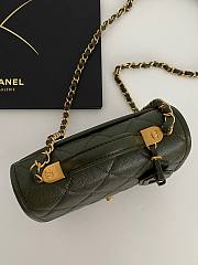 Chanel 22k Calfskin & Gold-Tone Metal Green Mini Bag - 5