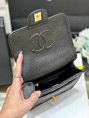 Chanel 22k Calfskin & Gold-Tone Metal Black Mini Bag - 5