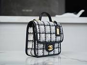 Chanel 22k Tweed & Gold-Tone Metal Black Mini Bag - 5