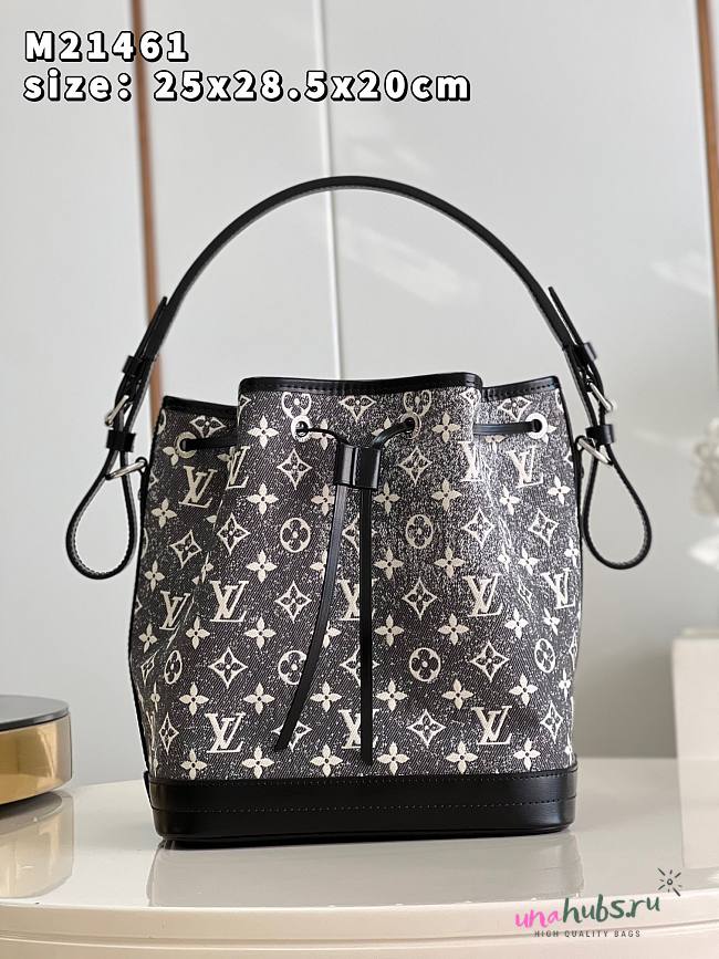 Louis Vuitton Neonoe gray denim M46449 bag - 1