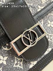 Louis Vuitton Dauphine MM Gray Denim Bag - 5