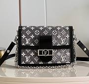 Louis Vuitton Dauphine MM Gray Denim Bag - 1