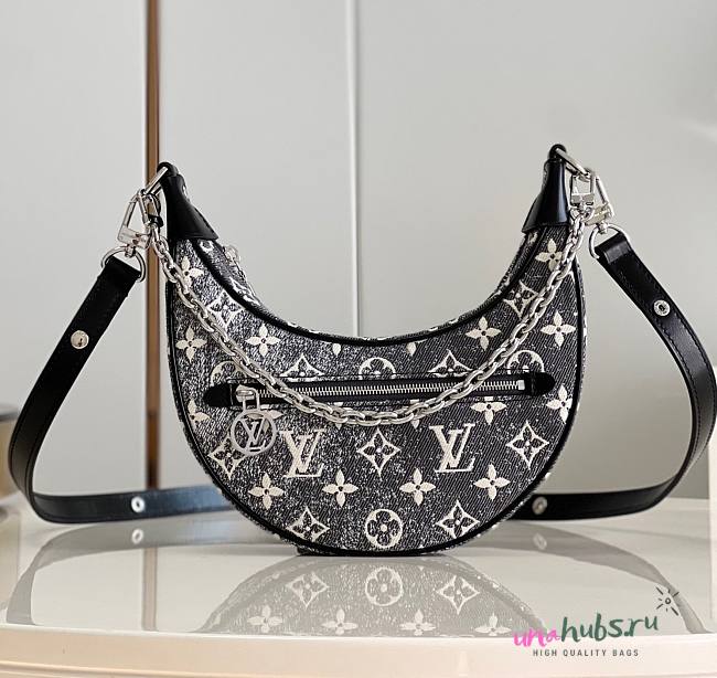 Louis Vuitton Loop Gray Denim Bag - 1