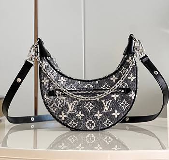 Louis Vuitton Loop Gray Denim Bag