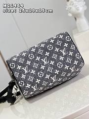 Louis Vuitton Speedy Bandoulière Gray Denim 25 Bag - 3