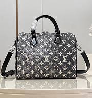 Louis Vuitton Speedy Bandoulière Gray Denim 25 Bag - 1